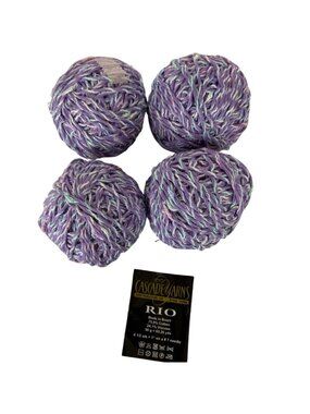 Cascade Yarns Rio Yarn Lot of 4 Balls Purple No 0245 Cotton Viscose